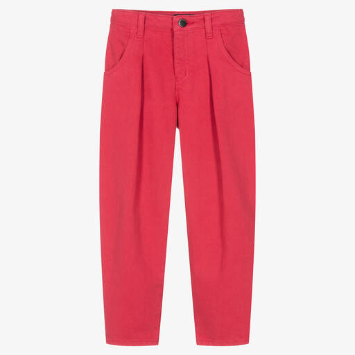 Emporio Armani-Pinke Hose aus Baumwoll-Twill | Childrensalon Outlet