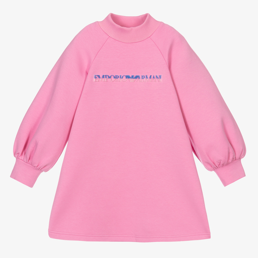 Emporio Armani-Rosa Sweatshirtkleid für Mädchen | Childrensalon Outlet