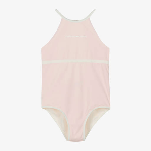 Emporio Armani-Girls Pink Swimsuit | Childrensalon Outlet