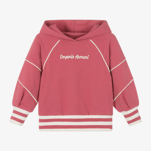Emporio Armani-Girls Rose Cotton Sweatshirt | Childrensalon Outlet