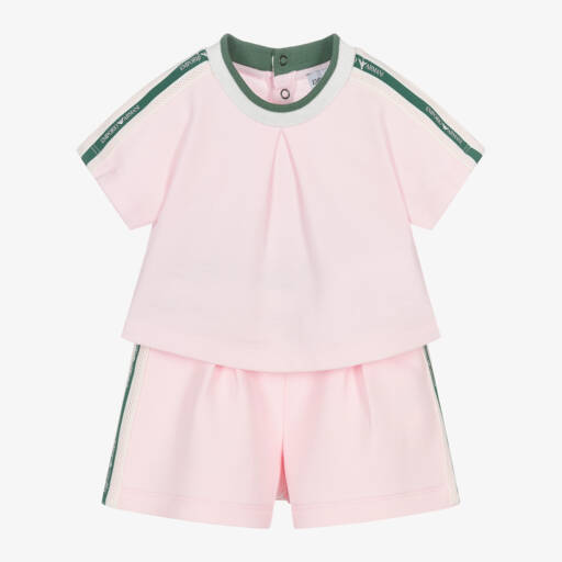 Emporio Armani-Girls Rosy Cotton Comfort Ensemble | Childrensalon Outlet