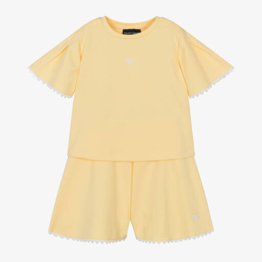 Emporio Armani-طقم قطني مشرق للبنات | Childrensalon Outlet