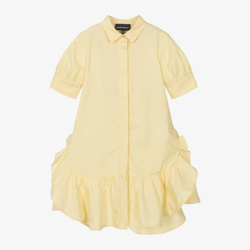 Emporio Armani-Girls Sunny Cotton Shirt Dress | Childrensalon Outlet