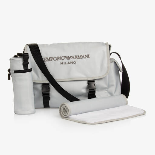 Emporio Armani-حقيبة لمستلزمات الأطفال لون رمادي (47 سم) | Childrensalon Outlet