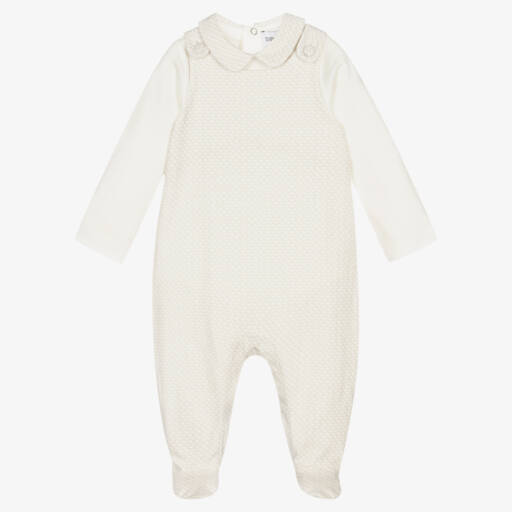 Emporio Armani-Ivory & Beige Babysuit Gift Set | Childrensalon Outlet