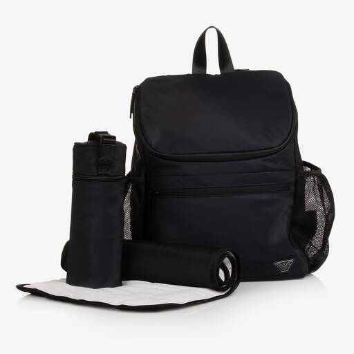 Emporio Armani-حقيبة ظهر لمستلزمات الأطفال لون كحلي (35 سم) | Childrensalon Outlet