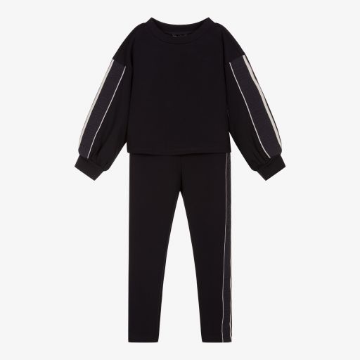 Emporio Armani-Navy Blue Logo Tracksuit | Childrensalon Outlet