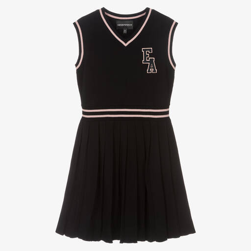 Emporio Armani-Navy Blue Varsity Logo Dress | Childrensalon Outlet