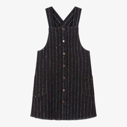 Emporio Armani-Teen Blue Denim Pinafore Dress | Childrensalon Outlet