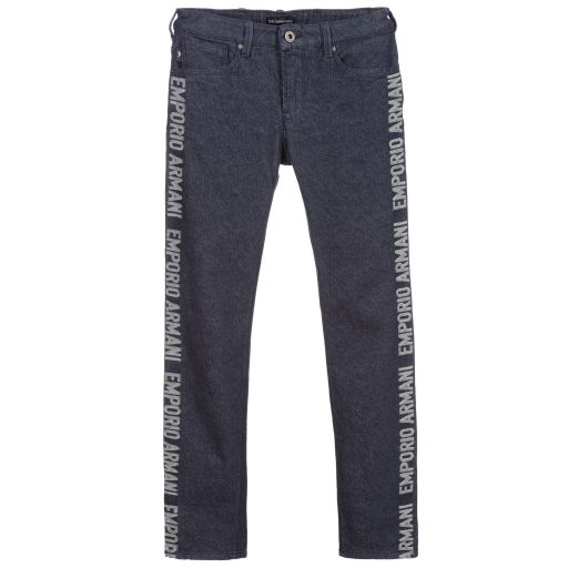 Emporio Armani-Teen Blue Regular-Fit Jeans | Childrensalon Outlet