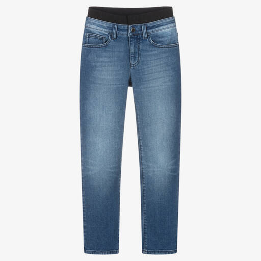 Emporio Armani-Blaue Teen Denim-Jeans für Jungen | Childrensalon Outlet