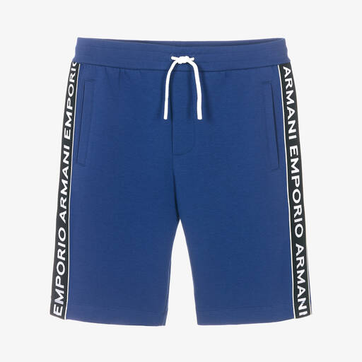 Emporio Armani-Short bleu en jersey ado garçon | Childrensalon Outlet