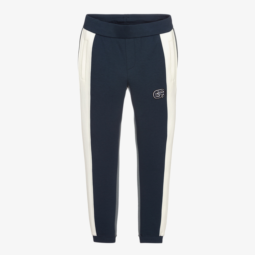 Emporio Armani-Teen Boys Blue Logo Joggers | Childrensalon Outlet