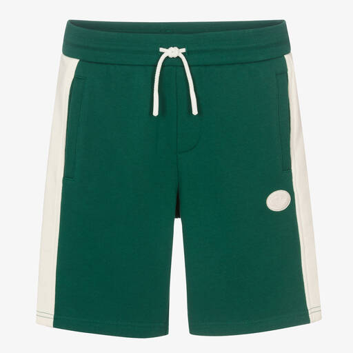 Emporio Armani-Teen Boys Green Cotton Shorts | Childrensalon Outlet