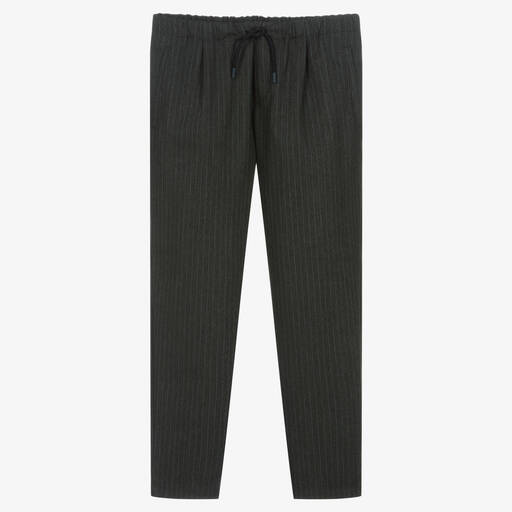 Emporio Armani-بنطلون تينز ولادي مزيج فيسكوز لون رمادي داكن | Childrensalon Outlet