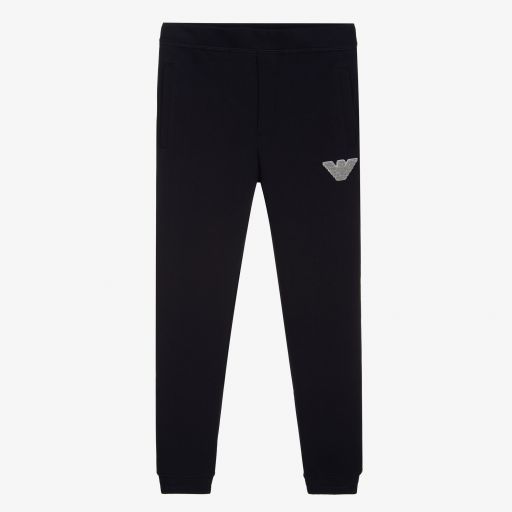 Emporio Armani-جوغرز تينز ولادي قطن جيرسي لون كحلي | Childrensalon Outlet