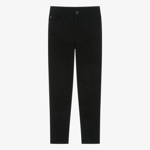 Emporio Armani-Teen Girls Black Diamanté Denim Jeans | Childrensalon Outlet