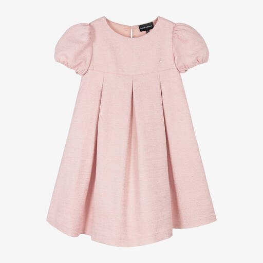 Emporio Armani-Robe rose chenille scintillante ado | Childrensalon Outlet