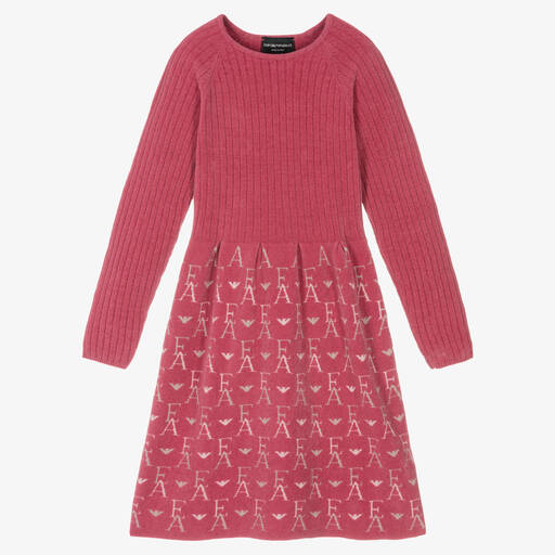 Emporio Armani-Teen Girls Pink Chenille Dress | Childrensalon Outlet