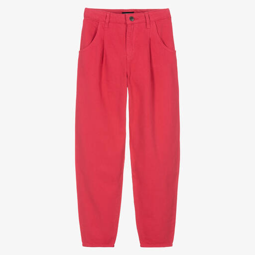 Emporio Armani-Розовые хлопковые брюки для девочек-подростков  | Childrensalon Outlet