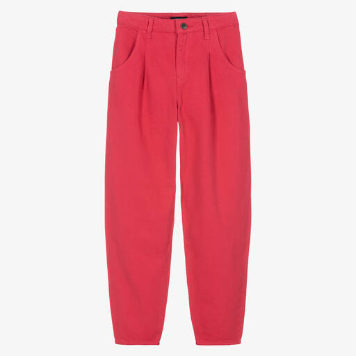 Emporio Armani-Розовые хлопковые брюки для девочек-подростков | Childrensalon Outlet