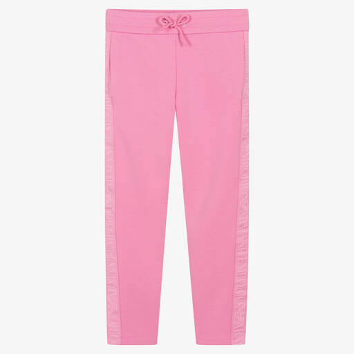 Emporio Armani-Teen Girls Pink Logo Joggers | Childrensalon Outlet