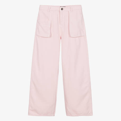 Emporio Armani-Pantalon large rose à poches ado | Childrensalon Outlet