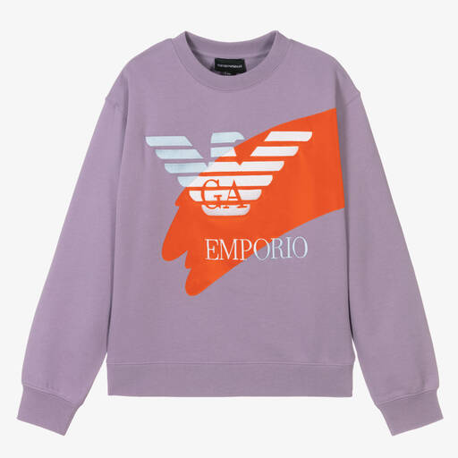 Emporio Armani-Teen Girls Purple Sweatshirt | Childrensalon Outlet