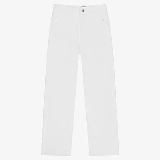 Emporio Armani-Teen Girls White Denim Jeans | Childrensalon Outlet