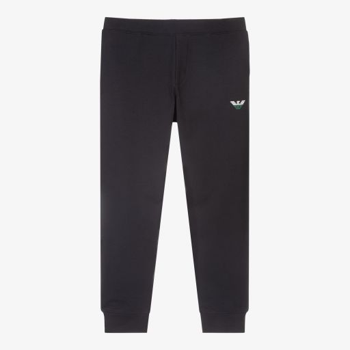 Emporio Armani-Teen Navy Blue Logo Joggers | Childrensalon Outlet