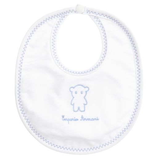 Emporio Armani-White Cotton Bib | Childrensalon Outlet