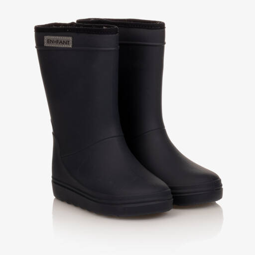 EN FANT-Blue Thermal Rain Boots | Childrensalon Outlet