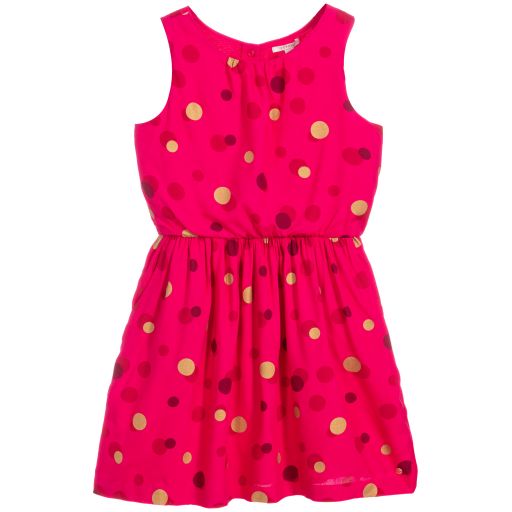 Esprit-Teen Girls Pink Spotted Dress | Childrensalon Outlet