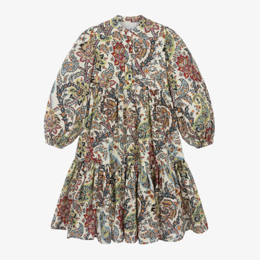 Etro-Girls Ivory Cotton Paisley Dress | Childrensalon Outlet