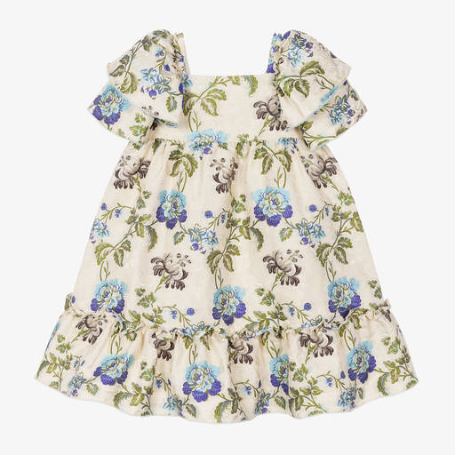Etro-Girls Ivory Floral Jacquard Dress | Childrensalon Outlet