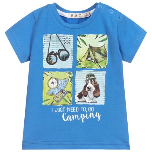 Everything Must Change-Baby Boys Blue Cotton T-Shirt | Childrensalon Outlet