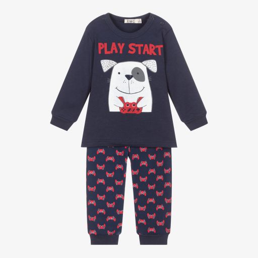Everything Must Change-Baby Boys Blue Dog Pyjamas  | Childrensalon Outlet