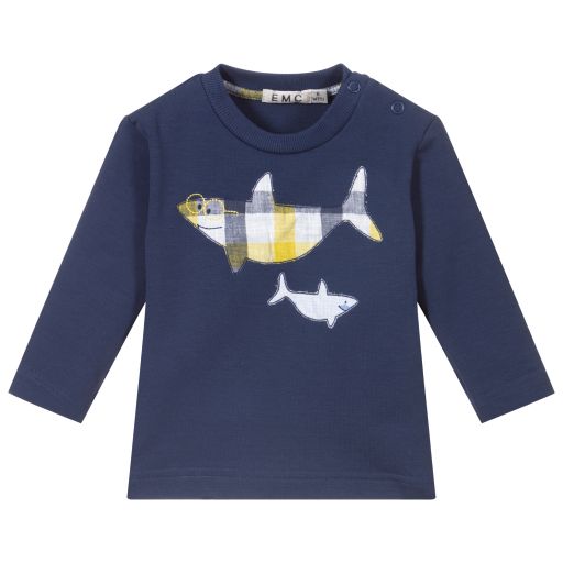 Everything Must Change-Baby boys navy blue Jersey Top | Childrensalon Outlet