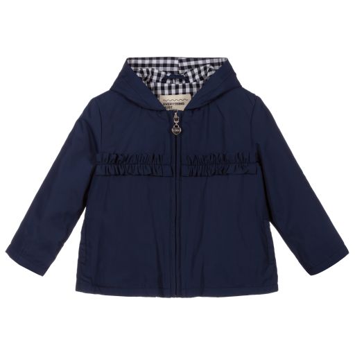 Everything Must Change-Baby Girls Blue Hooded Jacket | Childrensalon Outlet