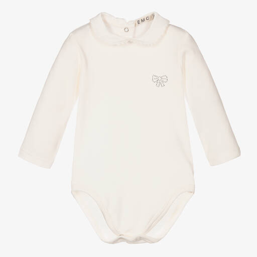 Everything Must Change-Baby Girls Ivory Cotton Bodysuit | Childrensalon Outlet