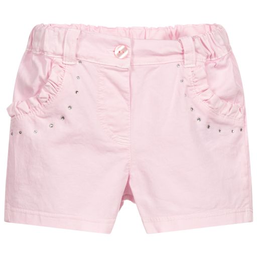 Everything Must Change-Baby Girls Pink Cotton Shorts | Childrensalon Outlet