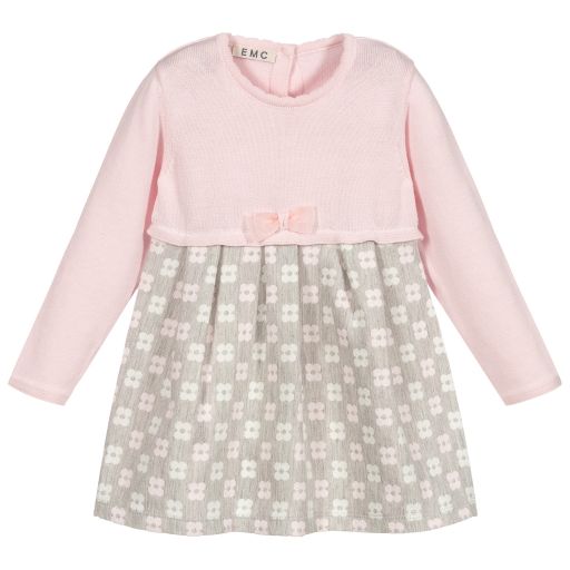 Everything Must Change-Baby Girls Pink & Grey Dress | Childrensalon Outlet