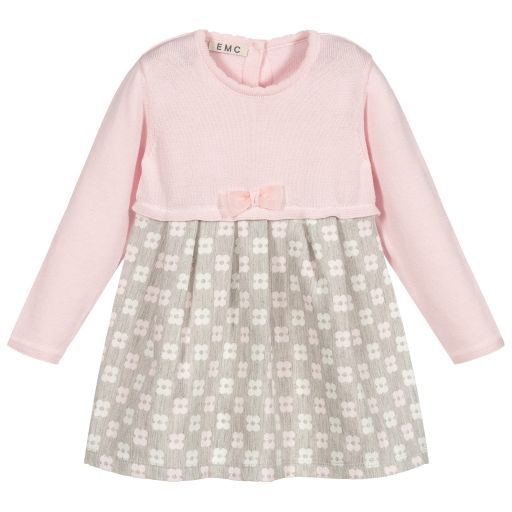 Everything Must Change-Baby Girls Pink & Grey Dress | Childrensalon Outlet