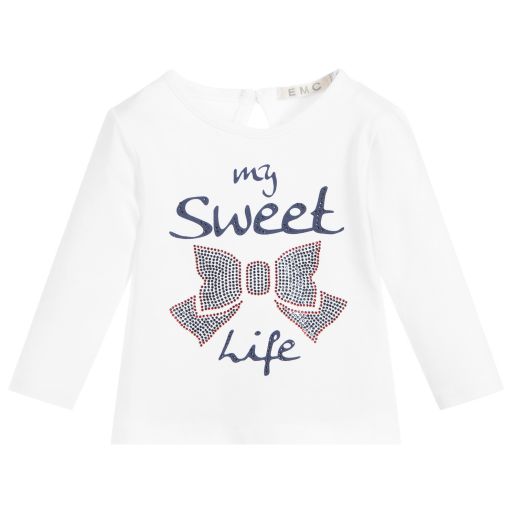 Everything Must Change-Baby Girls White Cotton Top | Childrensalon Outlet