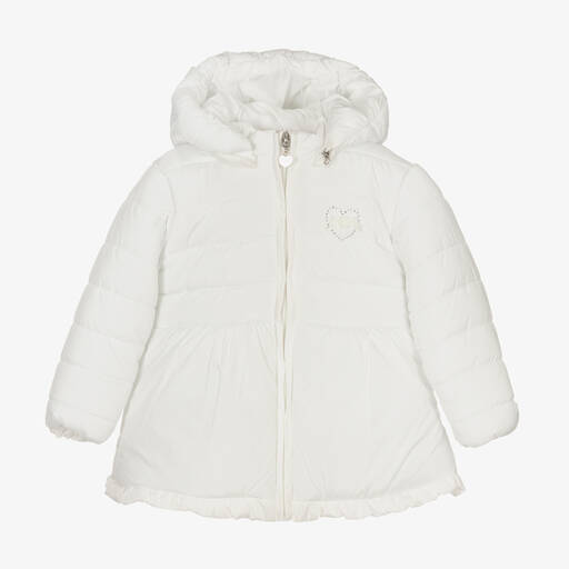 Everything Must Change-Baby Girls White Puffer Coat | Childrensalon Outlet