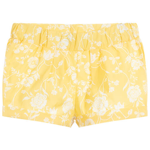 Everything Must Change-Baby Girls Yellow Cotton Shorts | Childrensalon Outlet