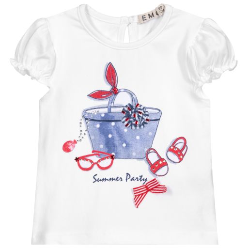 Everything Must Change-Baby White Cotton T-Shirt | Childrensalon Outlet