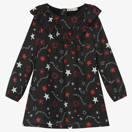 Everything Must Change-Black & Red Star Print Dress | Childrensalon Outlet