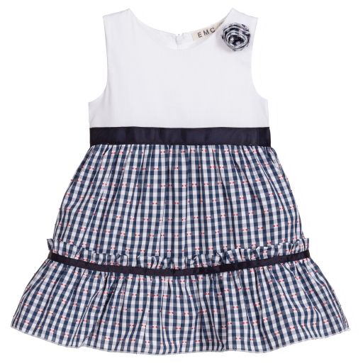 Everything Must Change-Blue Check Baby Dress Set | Childrensalon Outlet