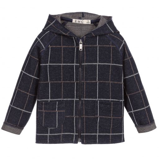 Everything Must Change-Blue Check Hooded Jacket | Childrensalon Outlet